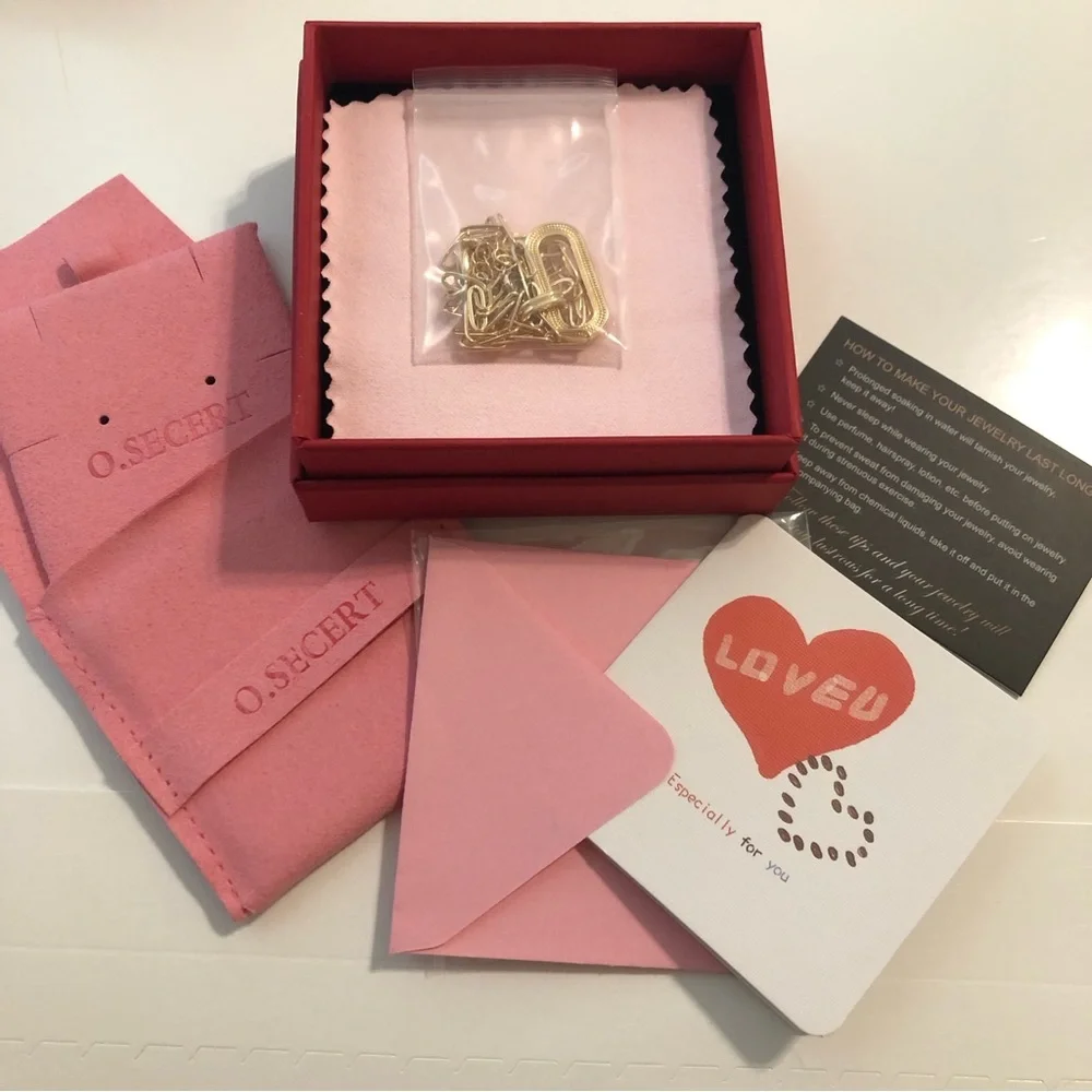 NIB O.Secret Paperclip Chain Pendant Necklace - Picture 12 of 15